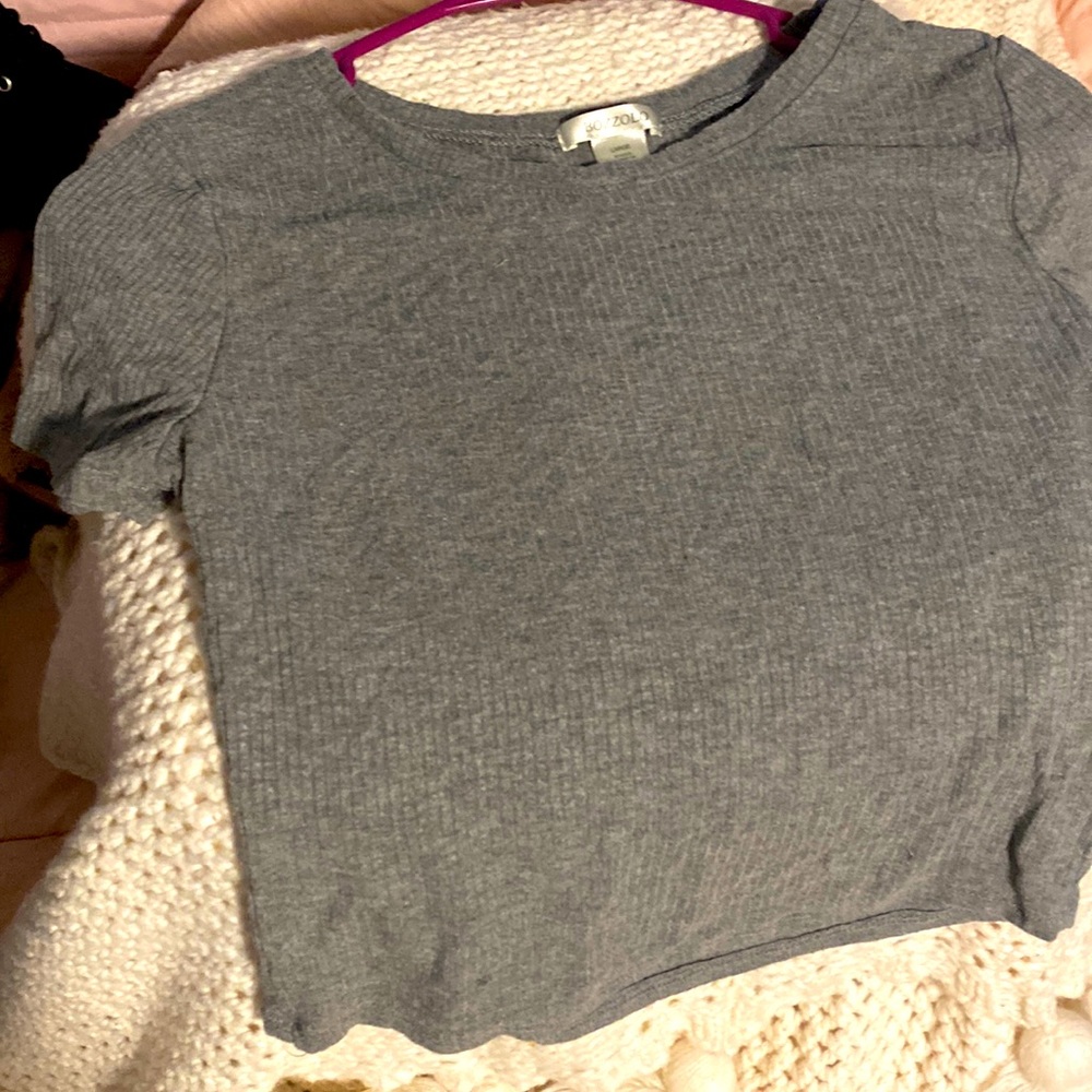 Grey crop top